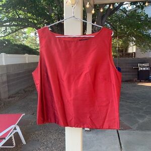 Silkland sleeveless red top 100% silk size 10